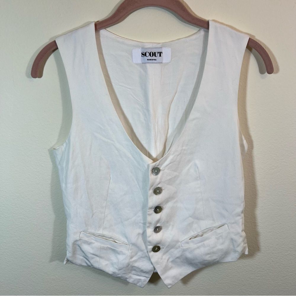 Scout Women’s White Vest Top XS Made in USA